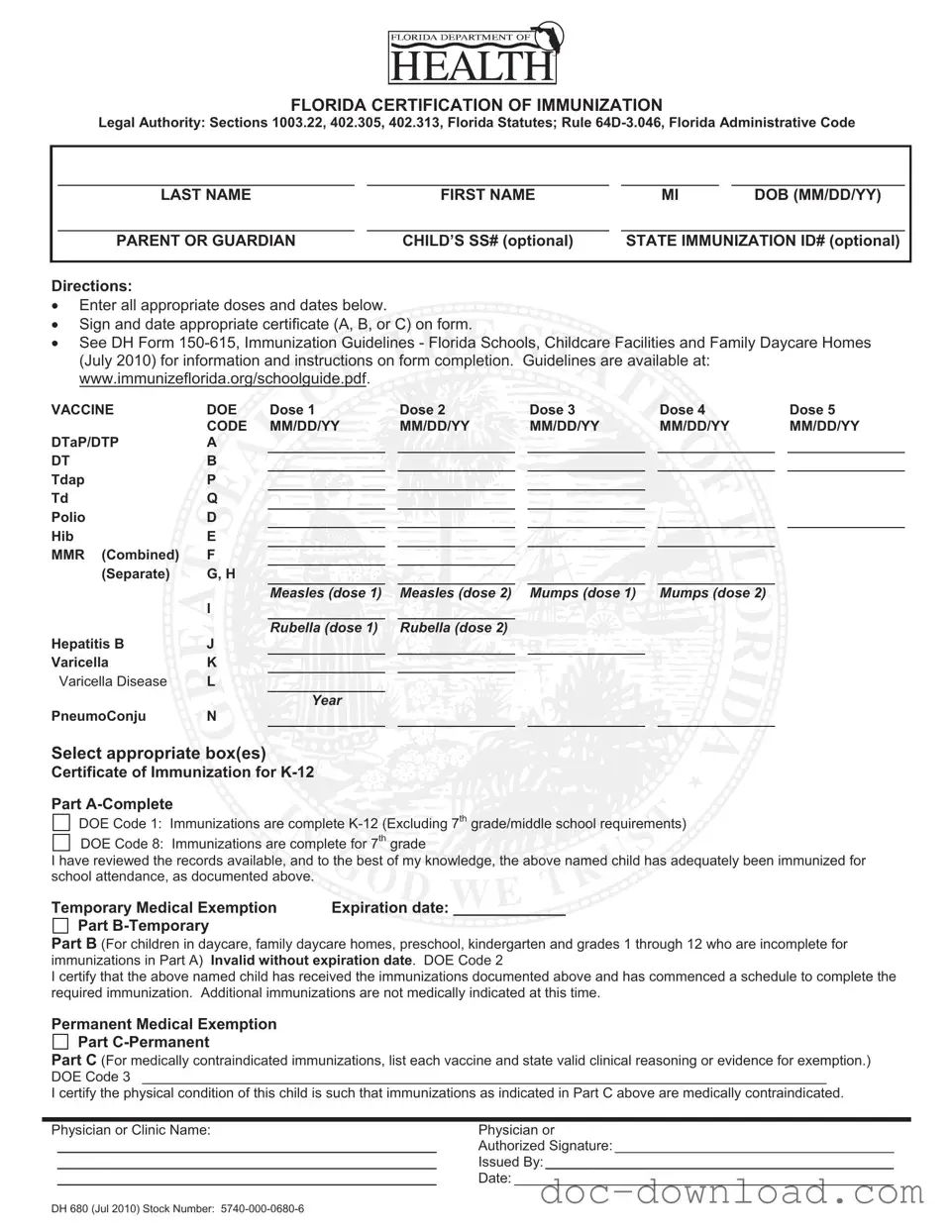 Fill Out Your 680 Template
