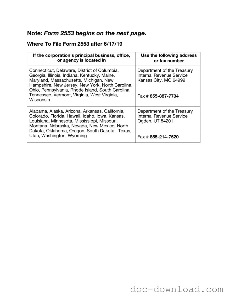 Fill Out Your IRS 2553 Template