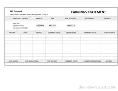 Fill Out Your Independent Contractor Pay Stub Template