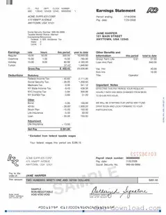 Fill Out Your Adp Pay Stub Template