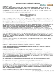 Fill Out Your California Advanced Health Care Directive Template