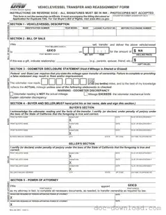Fill Out Your California Fotm Reg 262 Template