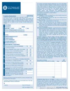 Fill Out Your CBP 6059B Template