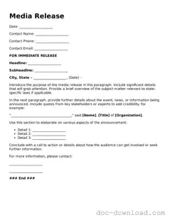 Printable Media Release Template