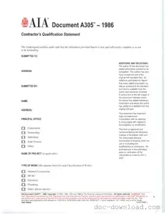 Fill Out Your AIA A305 Template