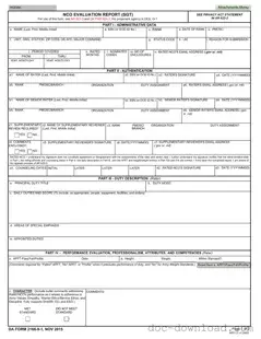 Fill Out Your Da 2166 9 1 Template