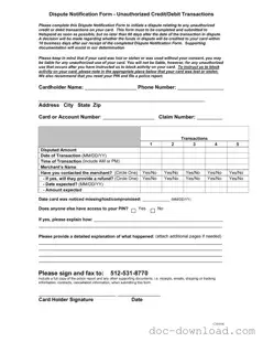 Fill Out Your Netspend Dispute Template