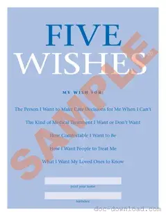 Fill Out Your 5 Wishes Document Template