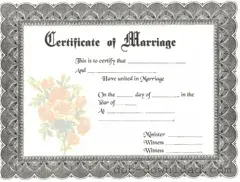 Fill Out Your Marriage Certificate Template