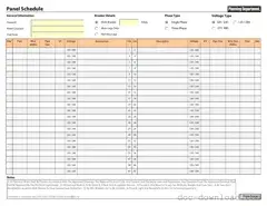 Fill Out Your Electrical Panel Schedule Template