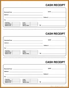 Fill Out Your Cash Receipt Template