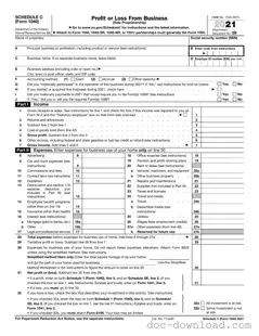 Fill Out Your IRS Schedule C 1040 Template