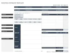 Fill Out Your Roofing Estimate Template