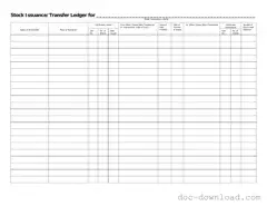 Fill Out Your Stock Transfer Ledger Template