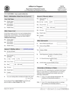 Fill Out Your USCIS I-134 Template