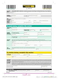 Fill Out Your Western Union Template
